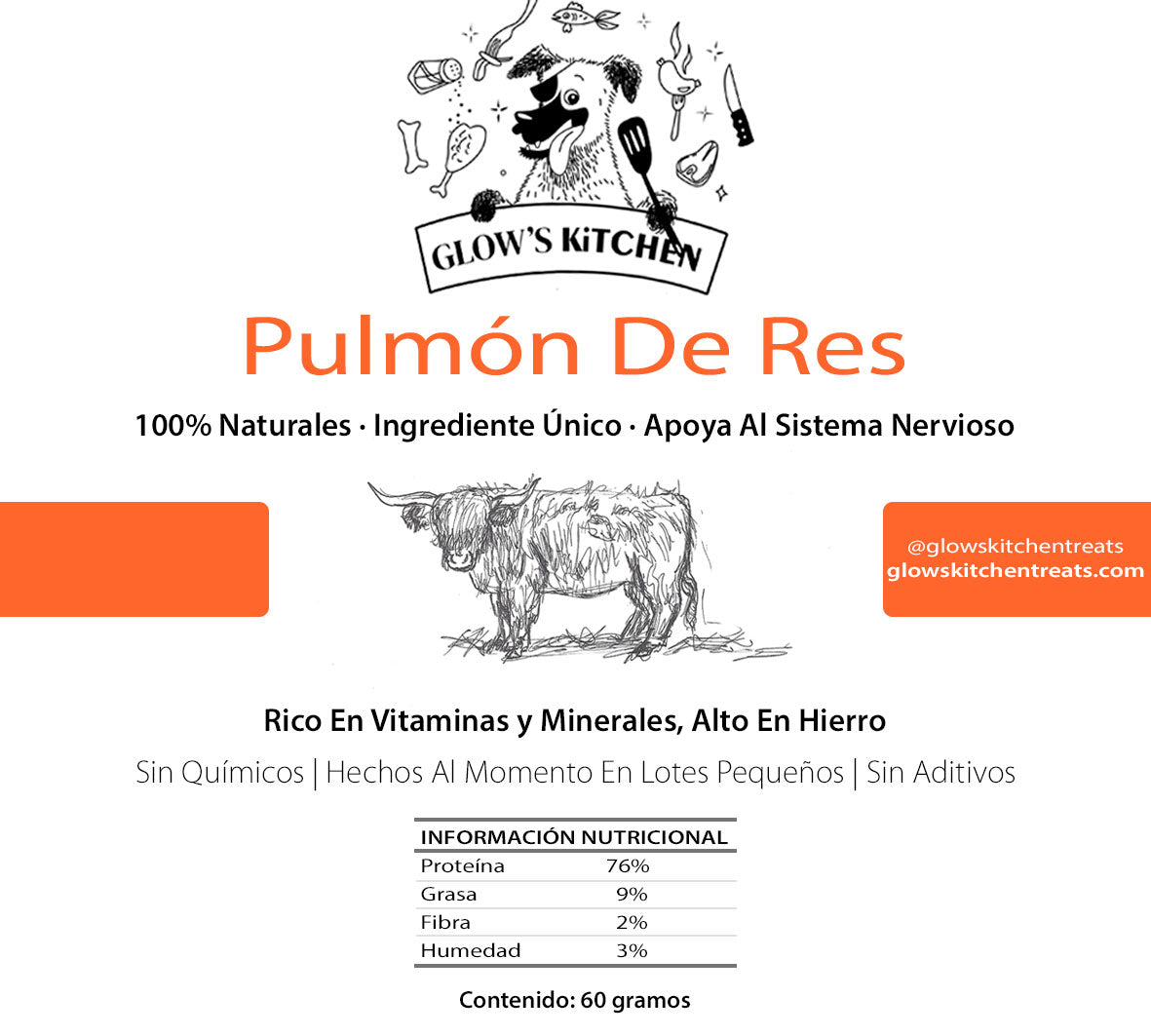 Pulmón De Res Deshidratado